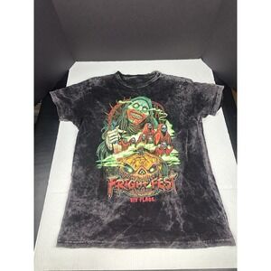 Six Flags Fright Fest Tshirt Men Size Medium Black Clowns Halloween